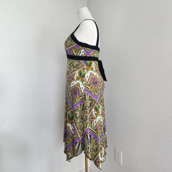 Vintage Y2K Dressbarn Purple Orange Fairy Dress Asymmetrical Midi Dress M - Picture 4 of 11